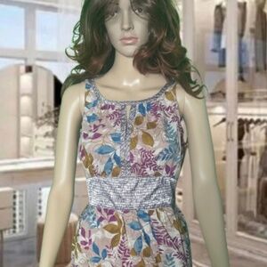 Forever XXI M 100% cotton adorable floral summer top new sleeveless & tie back